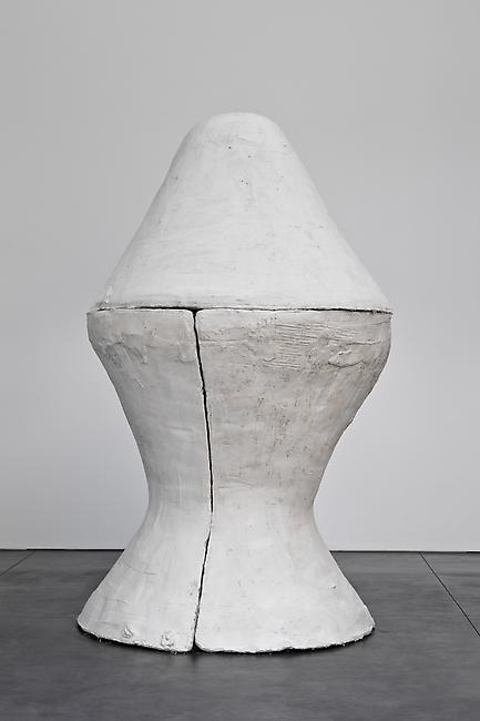 <i>Egg I</i>, 2011
Tuf-Cal, hemp, iron rebar
51 x 51 x 90 inches