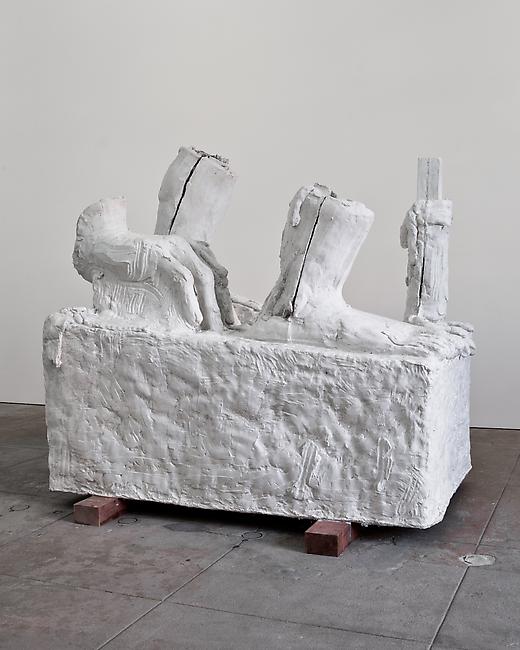 <i>Study (Hands-Feet II) Waking</i>, 2011
Tuf-Cal, hemp, iron rebar
66 1/2 x 41 1/2 x 70 inches