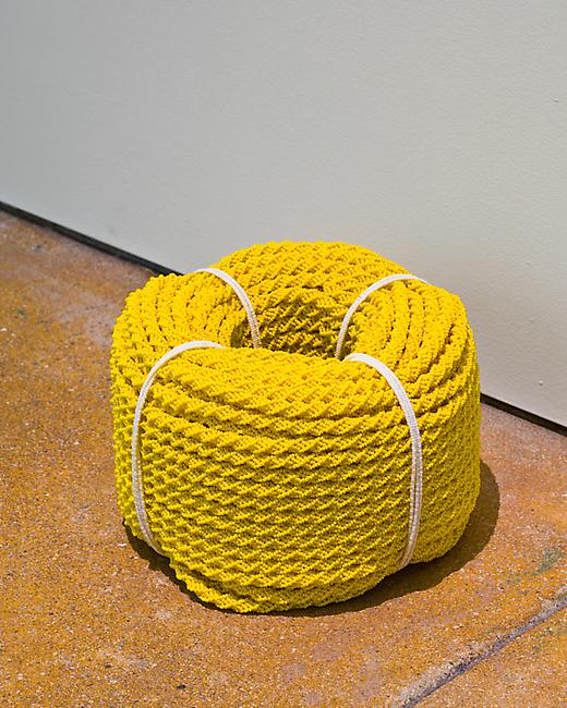 <i>Coil</i>, 2008-2010
glass beads, cotton
(diameter) 5 1/2 x 8 3/8 inches