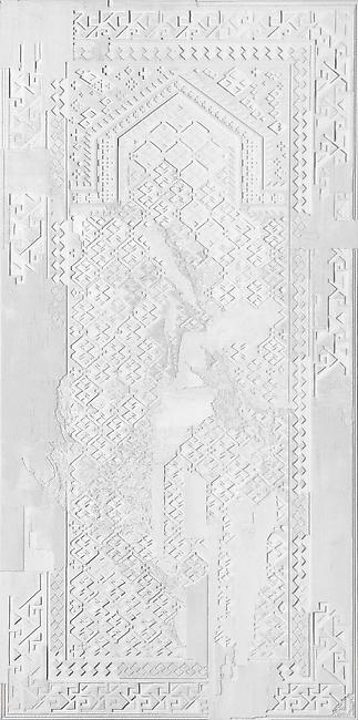 <i>Clear, Hold, Build</i>
2007-2008
glass beads on aluminum panel
108 x 54 inches (274.3 x 137.2 cm)