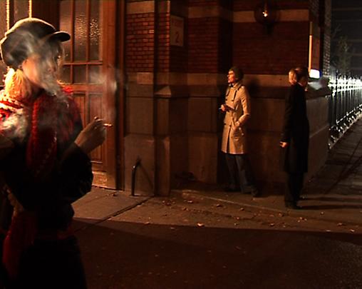 Femmes d'Anvers en Novembre (Women from Antwerp in November), 2008
Video installation with 2 projections: The landscape : Quicktime file, HD projection, silent, 20 min; B&W square portrait: DVD video, silent 5 min 
Inv.#11893 Image