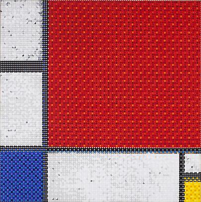 Mondrian's Composition Grid Red, 2011 Image