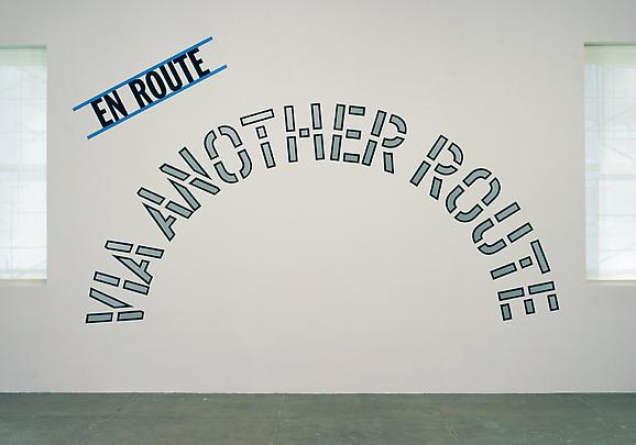 <b>EN ROUTE:AT ANOTHER TIME
EN ROUTE:TO ANOTHER STAGE
EN ROUTE: IN ANOTHER COURT
EN ROUTE: ON ANOTHER PLANE
EN ROUTE: VIA ANOTHER ROUTE</b>, 2005 Image