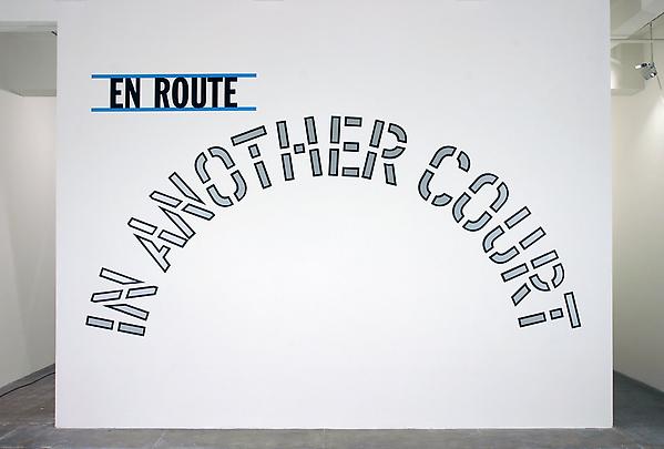 <b>EN ROUTE:AT ANOTHER TIME
EN ROUTE:TO ANOTHER STAGE
EN ROUTE: IN ANOTHER COURT
EN ROUTE: ON ANOTHER PLANE
EN ROUTE: VIA ANOTHER ROUTE</b>, 2005 Image