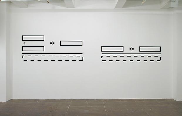 <b>TITANIUM & LEAD + AIR
MOVING INTO BY VIRTUE 
OF INHERENT VOLITION
WATER + FERROUS CONCRETE
ENCOMPASSING BY VIRTUE
OF INHERENT DESTINY
SAND & SILVER + FERROUS OXIDE
HAVING SPACE BY VIRTUE
OF INHERENT MOVEMENT
CADMIUM + MUD
DISPLACING BY VIRTUE
OF INHERENT INSTABILITY</b>, 1991 Image