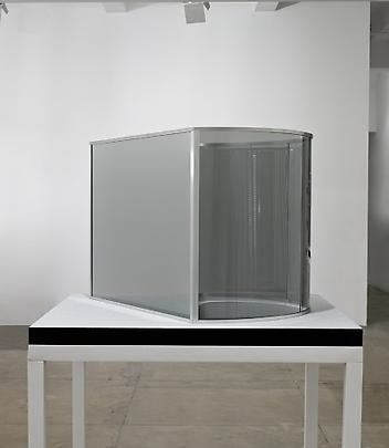 <b>Half Cylinder / Perforated Steel Triangular Enclosure</b>, 2008 Image