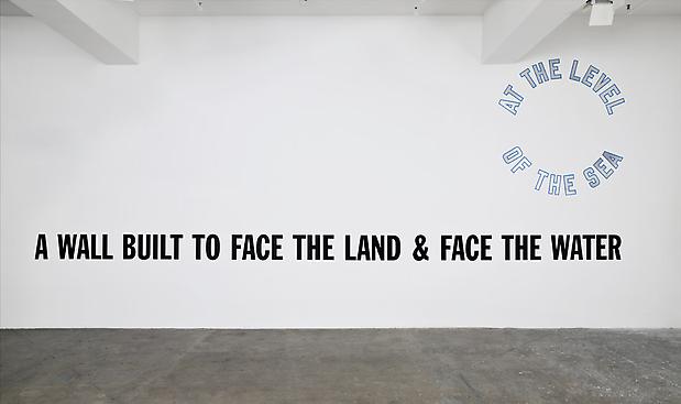 <b>A WALL BUILT TO FACE THE LAND & FACE THE WATER
AT THE LEVEL OF THE SEA</b>, 2008 Image