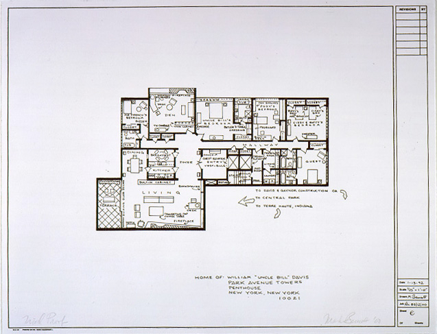 New York, NY 10021 (Home of William 'Uncle Bill' Davis), 2000 
Suite of four etchings, ed. 14/20 / 17.5 x 22 .5 inches