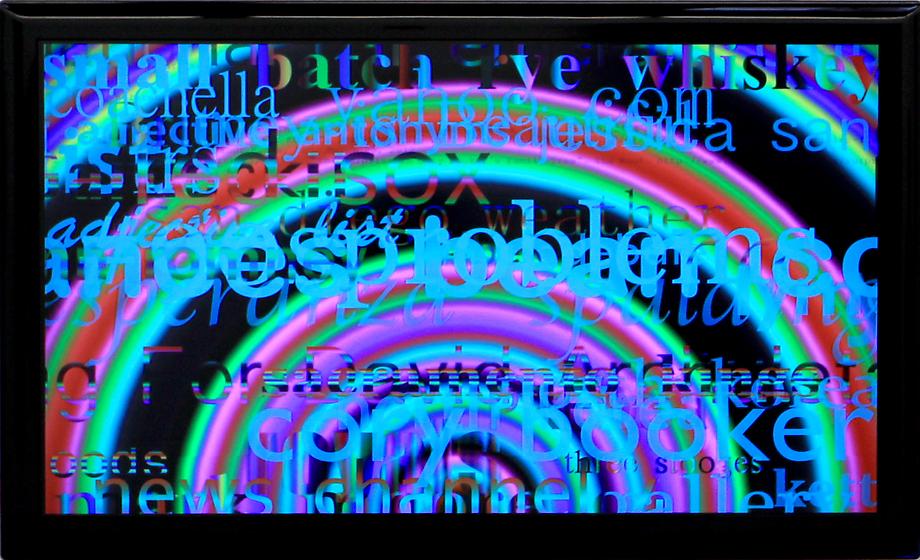 Rainbow  Aggregator, 2012 / Custom software, computer, real time internet connection 42-55 inch monitor