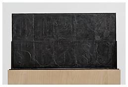 <i>0 - 9</i>, recto, 2008, White bronze, 20 1/4 x 38 1/4 x 1 5/16 inches; 51 x 97 x 3 cm