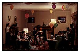 Jeff Wall
<i>A Ventriloquist at a Birthday Party in October 1947</i>
1990
Transparency in lightbox
90 x 138 1/2 inches; 229 x 352 cm