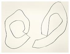 <i>Two Curved Forms</i>
1961
Graphite on paper
22 1/2 x 28 1/2 inches; 57 x 72 cm