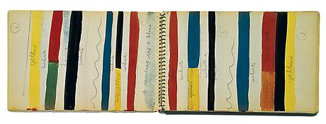 Ellsworth Kelly
<i>Sketchbook #17 </i>
November 1951 - May 1952
Spiral-bound
84 sheets
Ink, watercolor, graphite and collage on paper
8 1/4 x 5 1/4 inches; 21 x 13.5 cm