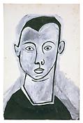 <i>Self-Portrait</i>
1949
Gouache on paper
18 3/4 x 12 1/2 inches; 48 x 32 cm