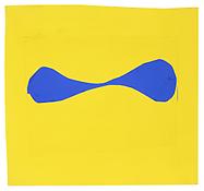 <i>Blue Form on Yellow</i>
1962
Collage
6 3/8 x 7 inches; 16 x 18 cm