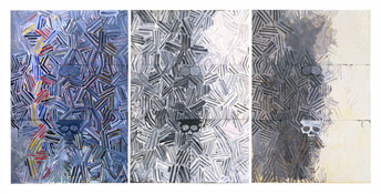 <i>Tantric Detail I, II, III</i>
1980
Oil on canvas, three panels
Each panel: 50 x 34 inches; 127 x 86 cm