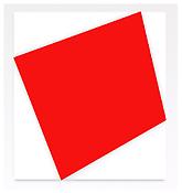 <i>Red Relief with White</i>
2007
Oil on canvas, two joined panels
80 x 71 3/4 x 2 3/4 inches; 203 x 182 x 7 cm