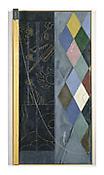 <i>Untitled</i>
1998
Encaustic on canvas and wood with objects
44 x 22 1/4 x 4 3/4 inches; 112 x 57 x 12 cm