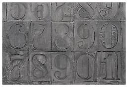 <i>Numbers</i>, detail, 2007, Aluminum, 107 5/8 x 83 x 2 1/4 inches; 273 x 211 x 6 cm