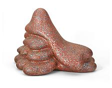 <i>Slope</i>
2006
Fired and painted clay
12 1/2 x 18 1/2 x 13 1/2 inches; 32 x 47 x 34 cm