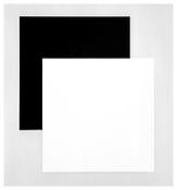 <i>White on Black</i>
2001
Oil on canvas, two joined panels
85 x 73 3/4 x 2 5/8 inches; 216 x 187 x 7 cm