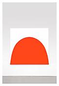 <i>Red Curve Relief</i>
2010
Oil on canvas, two joined panels
70 1/8 x 74 inches; 178 x 188 cm
