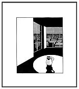 <i>Alone in L.A.</i>
1990
Ink on paper
18 x 15 1/4 inches; 46 x 39 cm