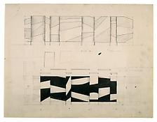 <i>Project for Sculpture I</i>
1956
Graphite and ink on paper
18 x 23 1/2 inches; 46 x 60 cm