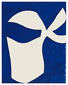 <i>White and Blue</i>
1960
Ink on paper
28 1/2 x 22 1/2 inches; 72 x 57 cm