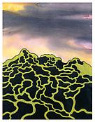 <i>Land of Holes</i>
2005
Acrylic and ink on paper
11 x 8 1/2 inches; 28 x 22 cm