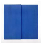 <i>Blue Tablet</i>
1962
Oil on canvas, two joined panels
92 x 92 x 4 1/2 inches; 234 x 234 x 11 cm