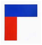 <i>Chatham II, Blue/Red</i>
1971
Oil on canvas, two joined panels
96 x 87 1/2 inches; 244 x 223 cm