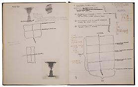 Jasper Johns
<i>Sketchbook</i>
ca. 1970s-1980s
Bound between boards
104 sheets
Ink, graphite and collage on paper
14 x 11 inches; 36 x 28 cm