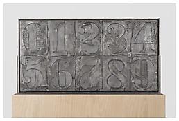 <i>0 - 9</i>, recto, 2008, Aluminum, 20 3/8 x 38 1/4 x 1 1/4 inches; 52 x 97 x 3 cm