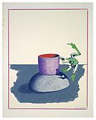 <i>Acrobatic Frog Cup</i>
1968
Colored pencil on board
14 x 11 inches; 36 x 28 cm