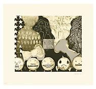 <i>Shrinky Dink 4</i>, 2011, Intaglio on Revere Standard White, Plate: 20 x 24 inches; 51 x 61 cm, Sheet: 28 3/4 x 31 3/4 inches; 73 x 81 cm