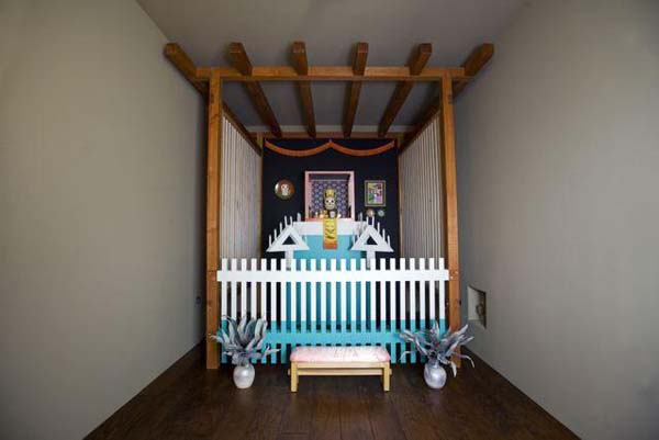 Ken Price, <i>Death Shrine I</I> from <i>Happy's Curios</I>, installed at the Harwood Museum of Art in Taos, New Mexico. The work is on a long-term loan to the museum from a private collector.