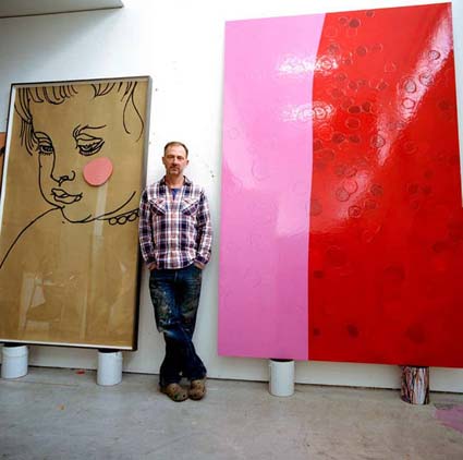 Gary Hume in his studio in Clerkenwell, London. Via <a href="http://www.royalacademy.org.uk/ra-magazine/winter-2011/in-the-studio-gary-hume-ra,318,RAMA.html">RA Magazine.<http://www.royalacademy.org.uk/ra-magazine/winter-2011/in-the-studio-gary-hume-ra,318,RAMA.html/> </a>