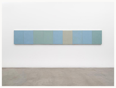 <i>Ru Ware Project</i>
2007-2012 
Oil on linen 
Nine canvases, each: 24 x 18 inches; 61 x 46 cm
Overall: 24 x 162 inches; 61 x 411 cm