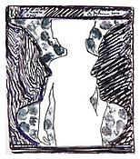 <i>Untitled</i>, 2010, Ink on plastic, 4 x 3 7/16 inches; 10 x 9 cm