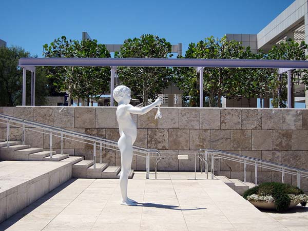 Charles Ray, <i>Boy with Frog</I>, 2009, installed at the Getty Museum in Los Angeles. Via <a href="http://www.flickr.com/photos/62159569@N08/6112886740/">flickr.<http://http://www.flickr.com/photos/62159569@N08/6112886740/> </a>