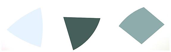 Ellsworth Kelly
<i>Three Gray Panels</i>
1986
Oil on canvas
Three panels: 104 3/4 x 94 1/4 inches; 87 3/4 x 98 inches; 96 3/4 x 119 1/8 inches
Overall: 114 x 412  inches