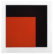 <i>Red on Black</i>
2001
Oil on canvas, two joined panels
85 x 85 x 2 5/8 inches; 216 x 216 x 7 cm