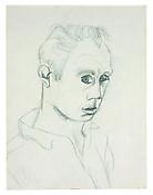 <i>Self-Portrait, Coenties Slip</i>
1956
Graphite on paper
12 x 8 7/8 inches; 30 x 23 cm