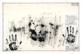 Jasper Johns
<i>Skin with O'Hara Poem (Field 48)</i>
1963-65
Lithograph
20 7/8 x 32 3/4 inches; 53 x 83 cm