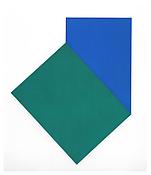 <i>Green Relief with Blue</i>
1993
Oil on canvas, two joined panels
120 x 98 1/4 inches; 305 x 250 cm