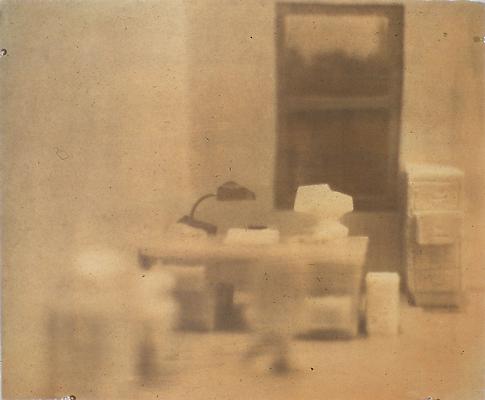 <i>Soap Office, 1997</i>
gum print on Somerset white paper
48,3 x 58,4 cm 
edition of 2
1.750 € including tax