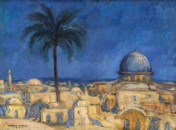 Hermann Struck 
Jerusalem, 1921
Oil on panel
24.49 by 17.99 inches
(62.2 by 45.7 cm)