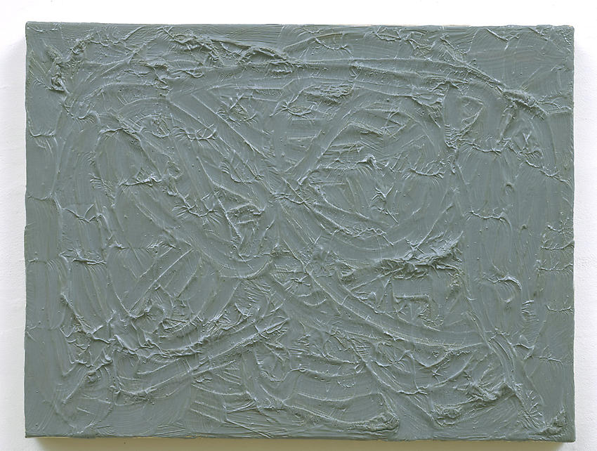 GERHARD RICHTER<br />Grau [Gray]  (247-16)<br />1970<br />oil on canvas<br />12 x 15 7/8 inches<br />   (30.5 x 40.3 cm)<br />