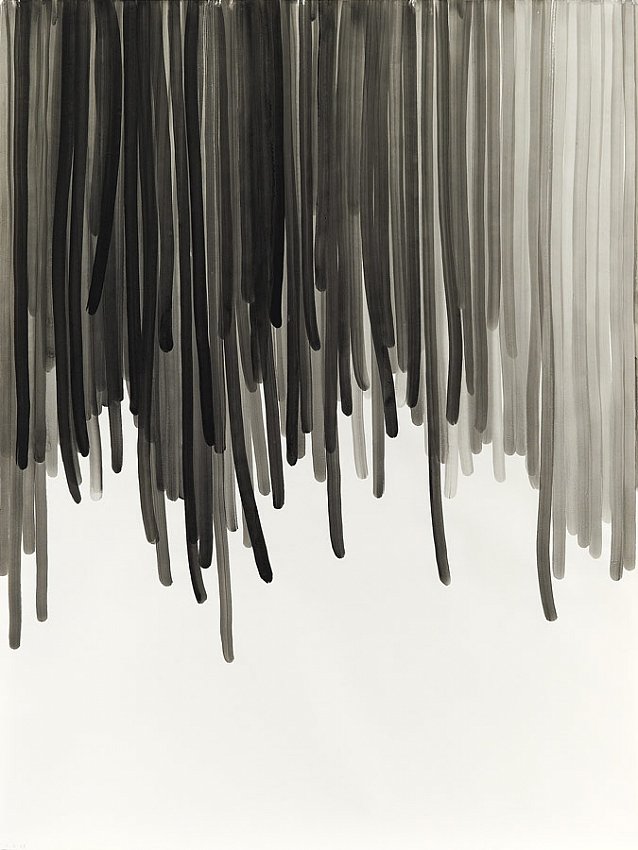 Silvia Bächli<br />Untitled 27<br />2007<br />gouache on paper<br />78 3/4 x 59 1/16 inches <br />  (200 x 150 cm)<br />